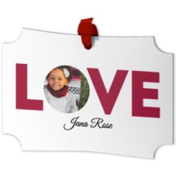 Thumbnail for Personalized Metal Ornament - Modern Corners with Love design 2