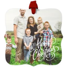 Thumbnail for Fancy Bracket Metal Ornament with Merry Christmas design 1