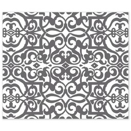 50x59 Indoor/Outdoor Wall Tapestry with Bold Scroll Grey design