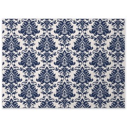26x36 Indoor/Outdoor Wall Tapestry with Damask Blue design
