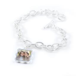 Thumbnail for Sterling Silver Plated Wave Bracelet with Full Photo design 4