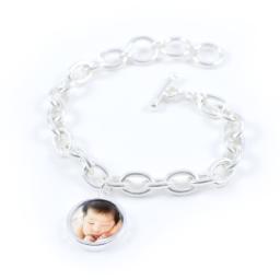 Thumbnail for Sterling Silver Plated Round Bracelet with Full Photo design 4