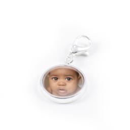 Thumbnail for Sterling Silver Plated Round Charm with Full Photo design 2