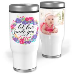 Thumbnail for Stainless Steel Tumbler, 14oz with Love Guides You design 1