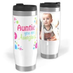 Thumbnail for 14oz Personalized Travel Tumbler with Amazing Aunt design 1