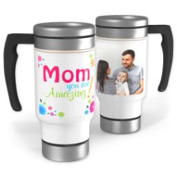 Thumbnail for 14oz Stainless Steel Travel Photo Mug with Amazing Mom design 1