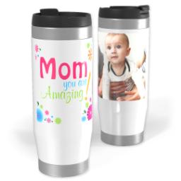 Thumbnail for 14oz Personalized Travel Tumbler with Amazing Mom design 1