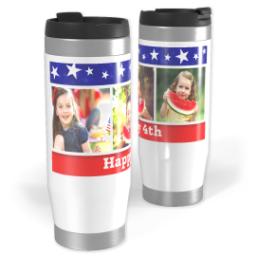Thumbnail for 14oz Personalized Travel Tumbler with Americana Border design 1
