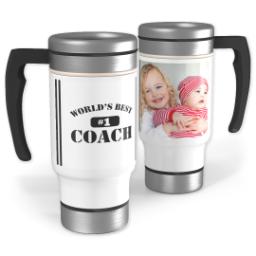 Thumbnail for 14oz Stainless Steel Travel Photo Mug with Best Coach Black design 1