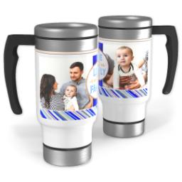 Thumbnail for 14oz Stainless Steel Travel Photo Mug with Love Makes Us Family design 1