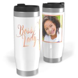 Thumbnail for 14oz Personalized Travel Tumbler with Boss Lady design 1