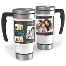 Thumbnail for 14oz Stainless Steel Travel Photo Mug with Colorful Family Chalkboard design 1