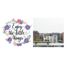Thumbnail for 14oz Stainless Steel Travel Photo Mug with Enjoy Little Things Bouquet design 2