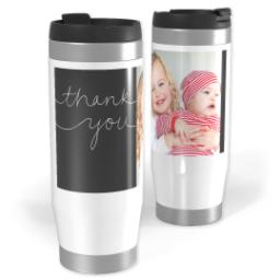 Thumbnail for 14oz Personalized Travel Tumbler with Flowing Gratitude design 1