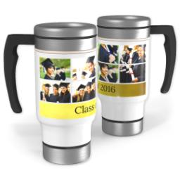 Thumbnail for 14oz Stainless Steel Travel Photo Mug with Gold Bar design 1
