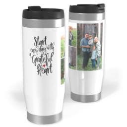 Thumbnail for 14oz Personalized Travel Tumbler with Grateful Heart design 1