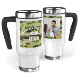 Thumbnail for 14oz Stainless Steel Travel Photo Mug with Greatest Dad Camo design 1