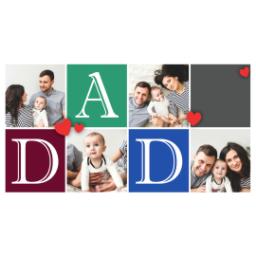 Thumbnail for 14oz Personalized Travel Tumbler with Heart Blocks Dad design 2