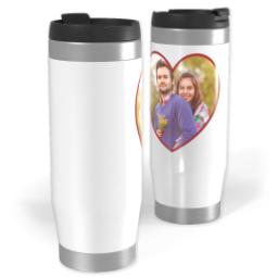 Thumbnail for 14oz Personalized Travel Tumbler with Heart Photo design 1