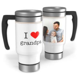 Thumbnail for 14oz Stainless Steel Travel Photo Mug with I Heart My Grandpa design 1