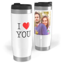 Thumbnail for 14oz Personalized Travel Tumbler with I Heart You design 1