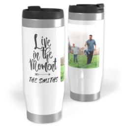 Thumbnail for 14oz Personalized Travel Tumbler with Live In The Moment design 1