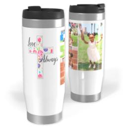 Thumbnail for 14oz Personalized Travel Tumbler with Love Always Cross design 1