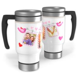 Thumbnail for 14oz Stainless Steel Travel Photo Mug with Love Birds design 1