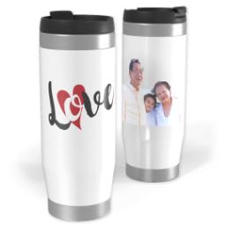 Thumbnail for 14oz Personalized Travel Tumbler with Love Hearts design 1