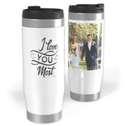 Thumbnail for 14oz Personalized Travel Tumbler with Love You Most design 1