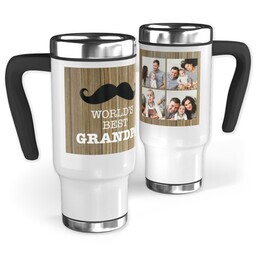 14oz Stainless Steel Travel Photo Mug with Man Cave Grandpa design