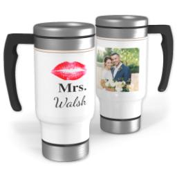 Thumbnail for 14oz Stainless Steel Travel Photo Mug with Mrs Lips design 1