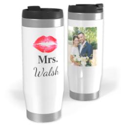 Thumbnail for 14oz Personalized Travel Tumbler with Mrs Lips design 1