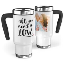 14oz Stainless Steel Travel Photo Mug with Need Love design