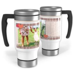 Thumbnail for 14oz Stainless Steel Travel Photo Mug with Rustic Lace design 1