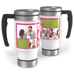 Thumbnail for 14oz Stainless Steel Travel Photo Mug with We Love Mom Collage design 1