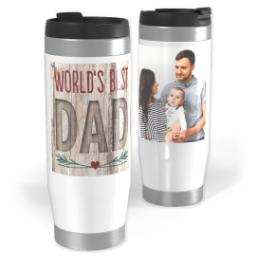 Thumbnail for 14oz Personalized Travel Tumbler with World's Best Natural Dad design 1