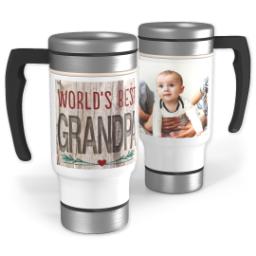 Thumbnail for 14oz Stainless Steel Travel Photo Mug with World's Best Natural Grandpa design 1
