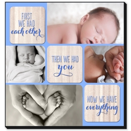 12x12 High Gloss Photo Wall Art with Baby Is Everything Blue design