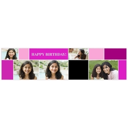 2x8 Photo Banner with Sweet B-day Mosaic design