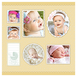 Scrapbook Pages, 8x8 with Our Baby Companion 2 design