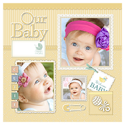 Scrapbook Pages, 8x8 with Our Baby Cover design