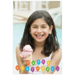 Poster, 12x18, Matte Photo Paper with Birthday Balloons design