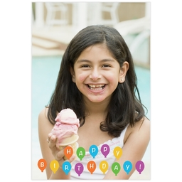 Poster, 20x30, Matte Photo Paper with Birthday Balloons design