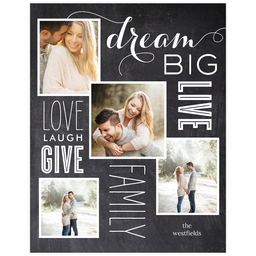 Same Day Poster, 11x14, Matte Photo Paper with Dream Big Collage design