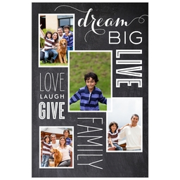 Poster, 12x18, Matte Photo Paper with Dream Big Collage design