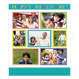 Poster, 16x20, Matte Photo Paper with Festive Birthday design