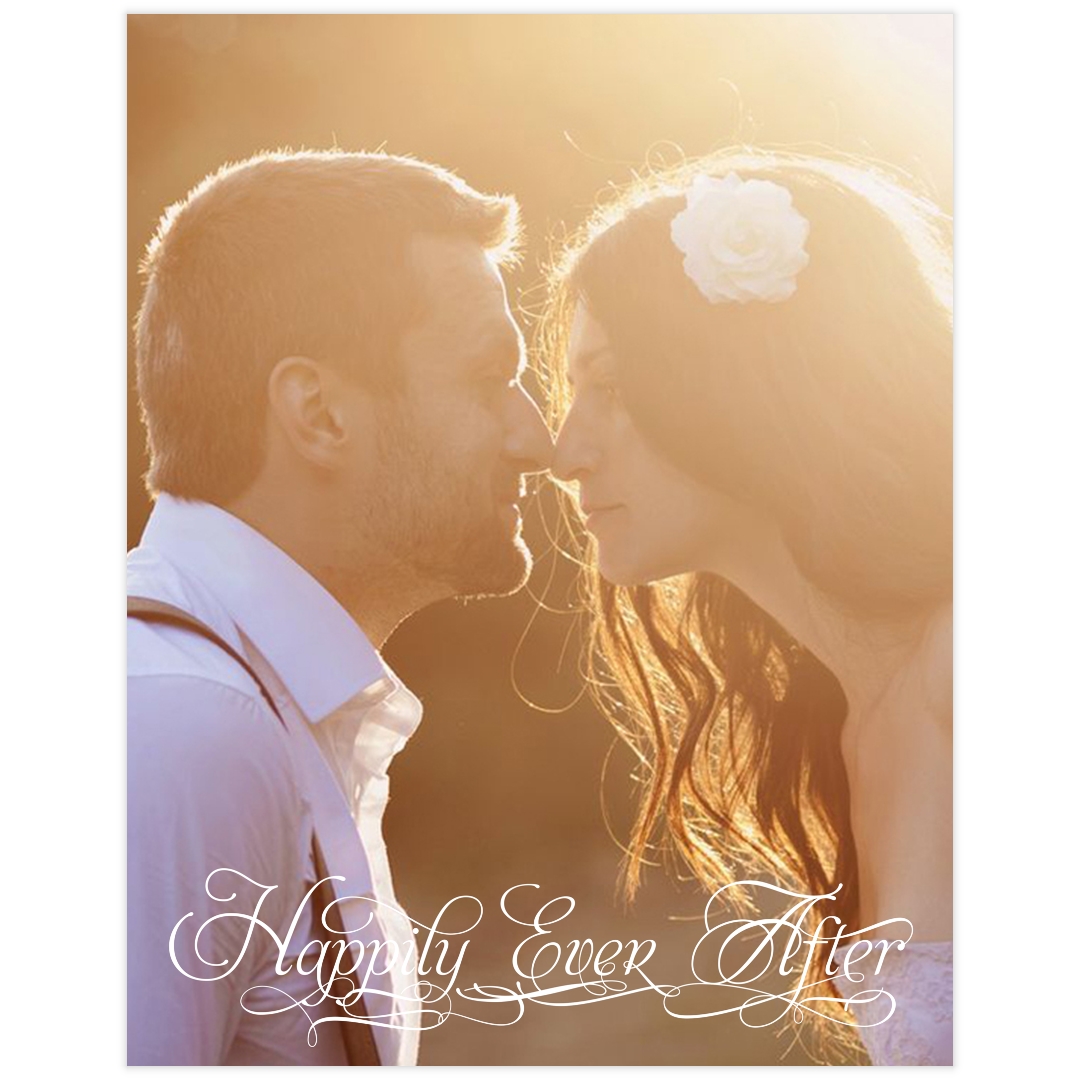 Ever After Personalized Wedding Wood Card Box