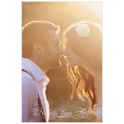 Poster, 12x18, Matte Photo Paper with Happily Ever After Script design