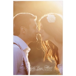 Poster, 20x30, Matte Photo Paper with Happily Ever After Script design